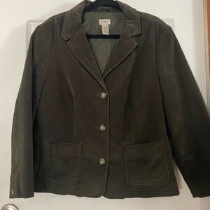 L.L. Bean Vintage Women's Corduroy Blazer - Dark Green
